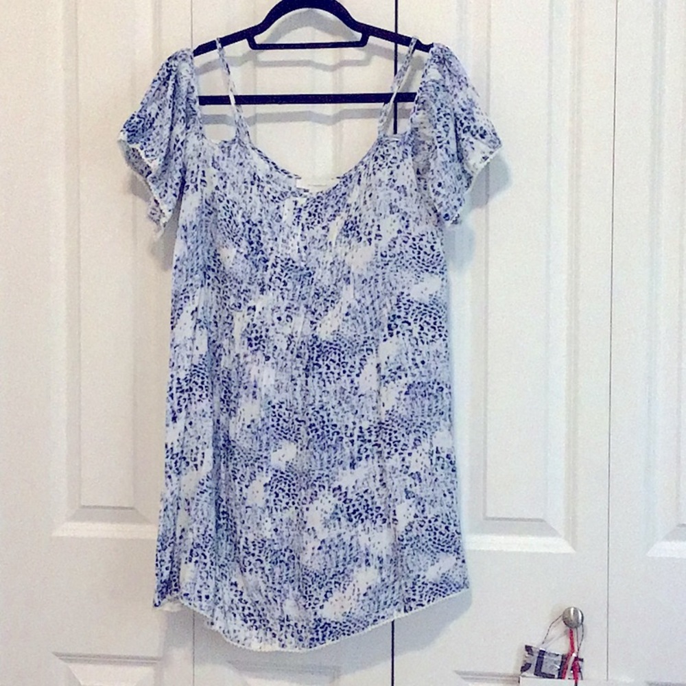 Bloomingdales Short Pool Blue Mumu Dress